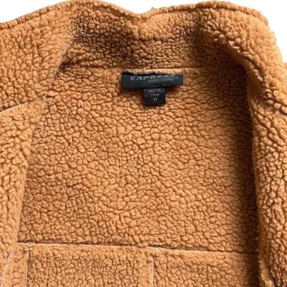 Express Suede Sherpa Vest - M - Picture 4 of 5